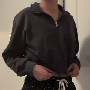 Fleece Zip up Short Cut